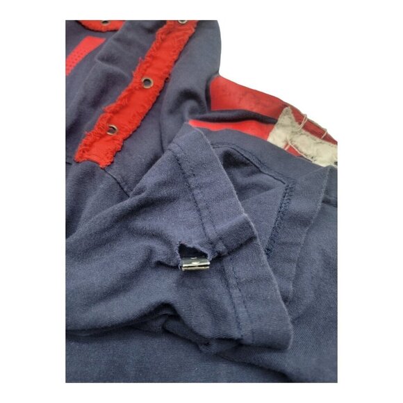 Vintage Black Label Shirt Mens 3XL Blue Y2k 2000s Hip Hop Retro Grunge Oversized - Picture 4 of 9